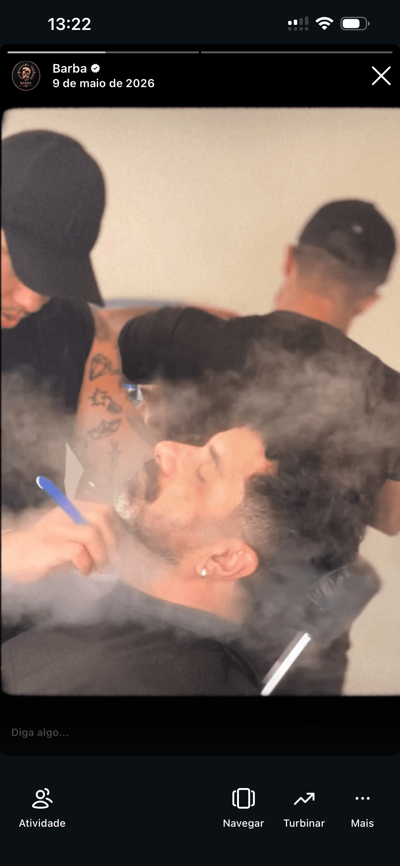 Corte com pigmentação 